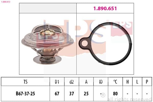 Termostats, Dzesēšanas šķidrums EPS 1.880.613 1