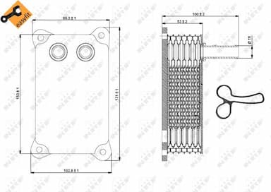 Eļļas radiators, Motoreļļa NRF 31294 5