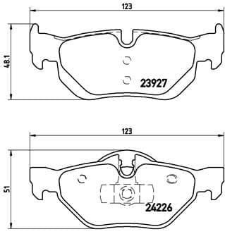 Bremžu uzliku kompl., Disku bremzes BREMBO P 06 038 1