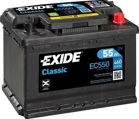 Startera akumulatoru baterija EXIDE EC550 1