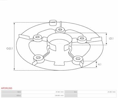 Remkomplekts, Ģenerators AS-PL ARS9126S 2