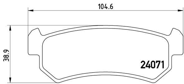 Bremžu uzliku kompl., Disku bremzes BREMBO P 10 001 1