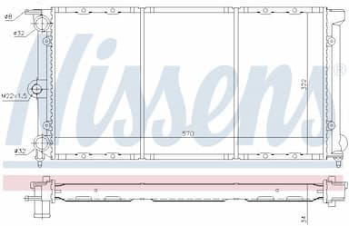 Radiators, Motora dzesēšanas sistēma NISSENS 652611 5