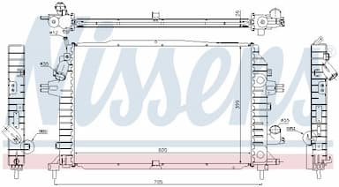 Radiators, Motora dzesēšanas sistēma NISSENS 630705 6