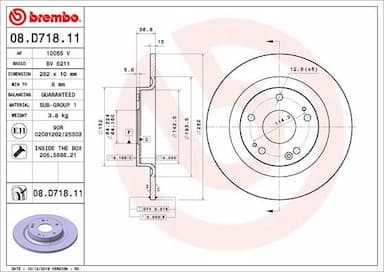 Bremžu diski BREMBO 08.D718.11 1