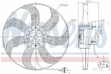 Ventilators, Motora dzesēšanas sistēma NISSENS 85725 6