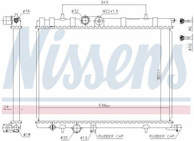 Radiators, Motora dzesēšanas sistēma NISSENS 63502A 6