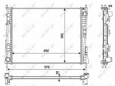 Radiators, Motora dzesēšanas sistēma NRF 53991 5