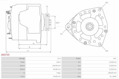 Ģenerators AS-PL A6472S 5