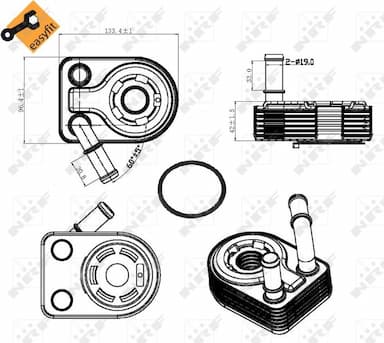 Eļļas radiators, Motoreļļa NRF 31311 5