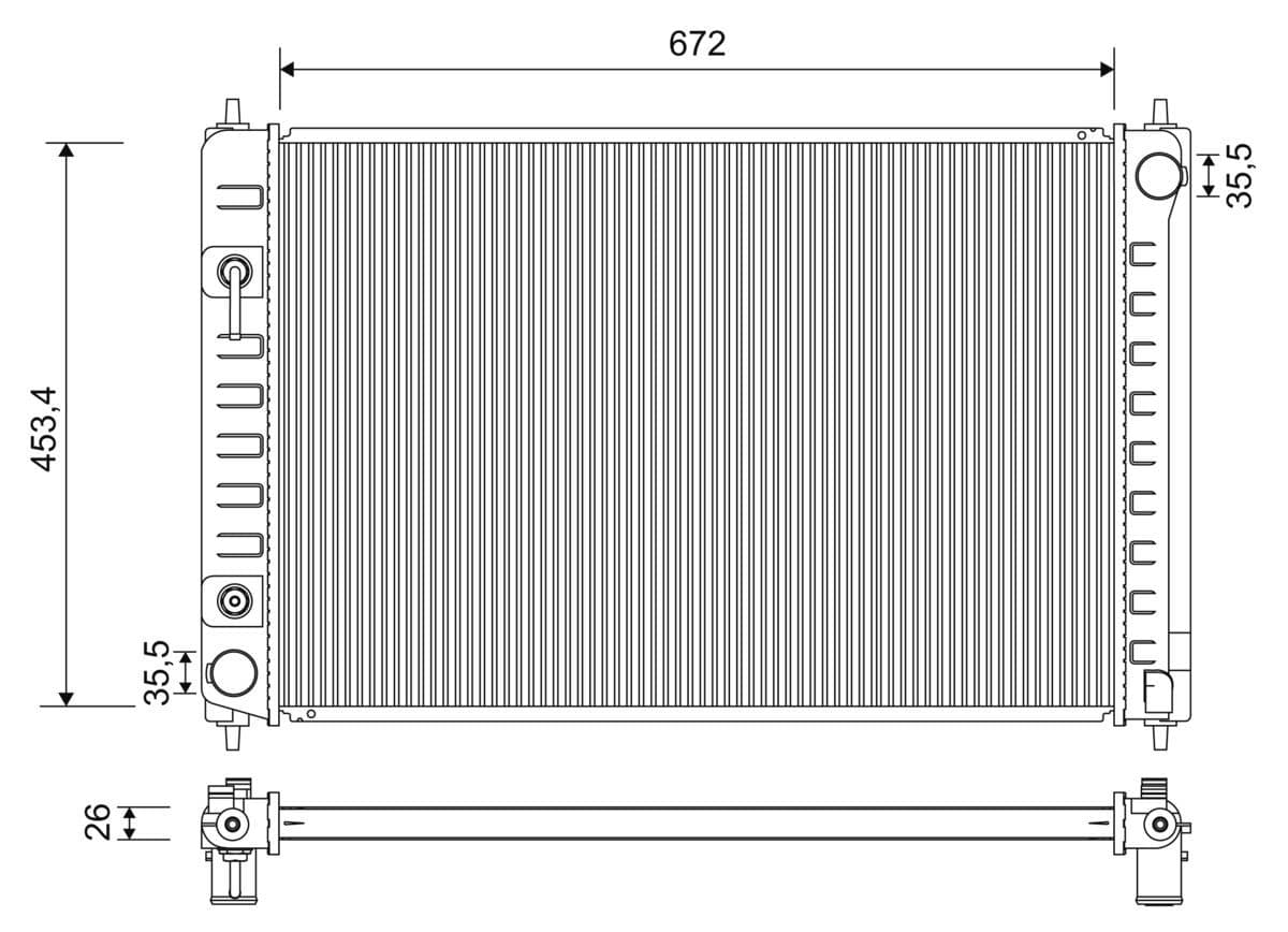 Radiators, Motora dzesēšanas sistēma VALEO 701195 1