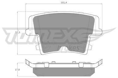 Bremžu uzliku kompl., Disku bremzes TOMEX Brakes TX 15-72 1