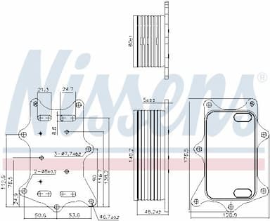 Eļļas radiators, Motoreļļa NISSENS 91275 6