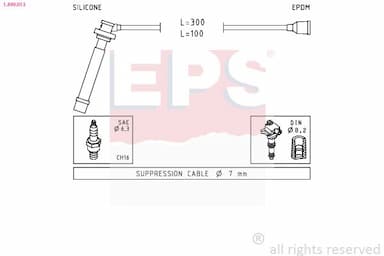 Augstsprieguma vadu komplekts EPS 1.499.013 1