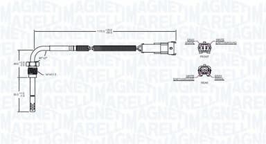 Devējs, Izplūdes gāzu temperatūra MAGNETI MARELLI 172000239010 2