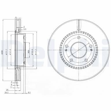 Bremžu diski DELPHI BG3861C 1