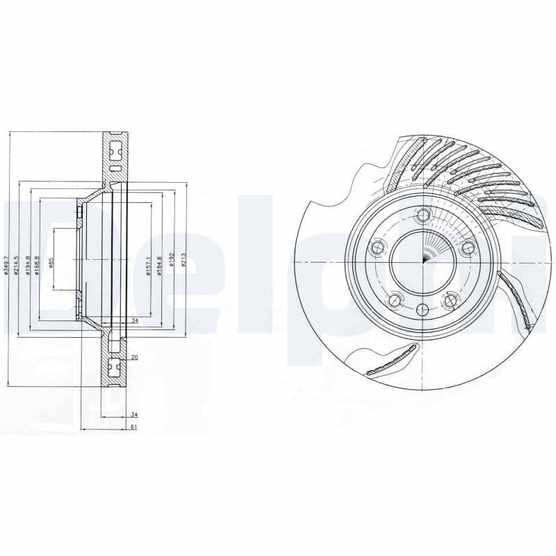 Bremžu diski DELPHI BG9950 1