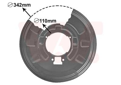 Dubļu sargs, Bremžu disks VAN WEZEL 0649374 1