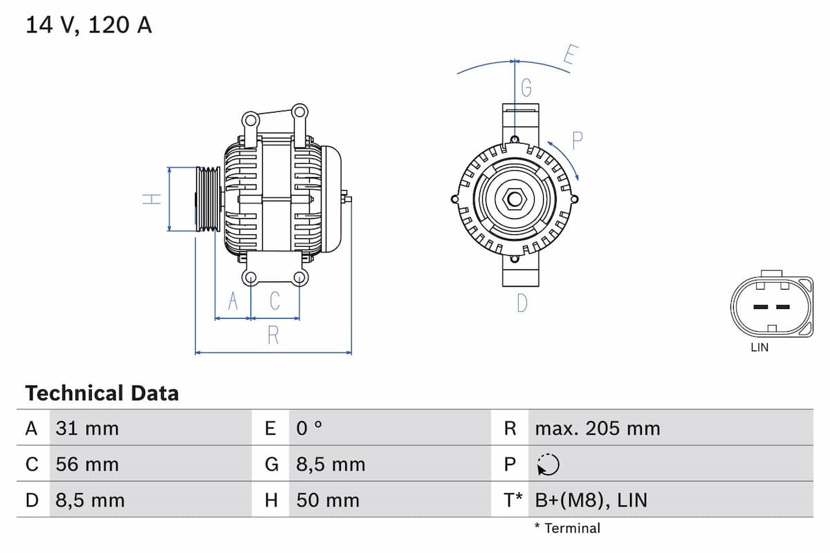 Ģenerators BOSCH 0 986 049 010 1