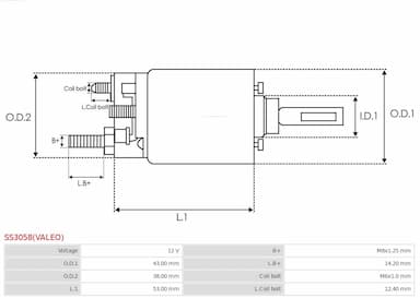 Ievilcējrelejs, Starteris AS-PL SS3058(VALEO) 4