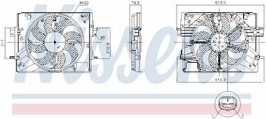 Ventilators, Motora dzesēšanas sistēma NISSENS 850063 6