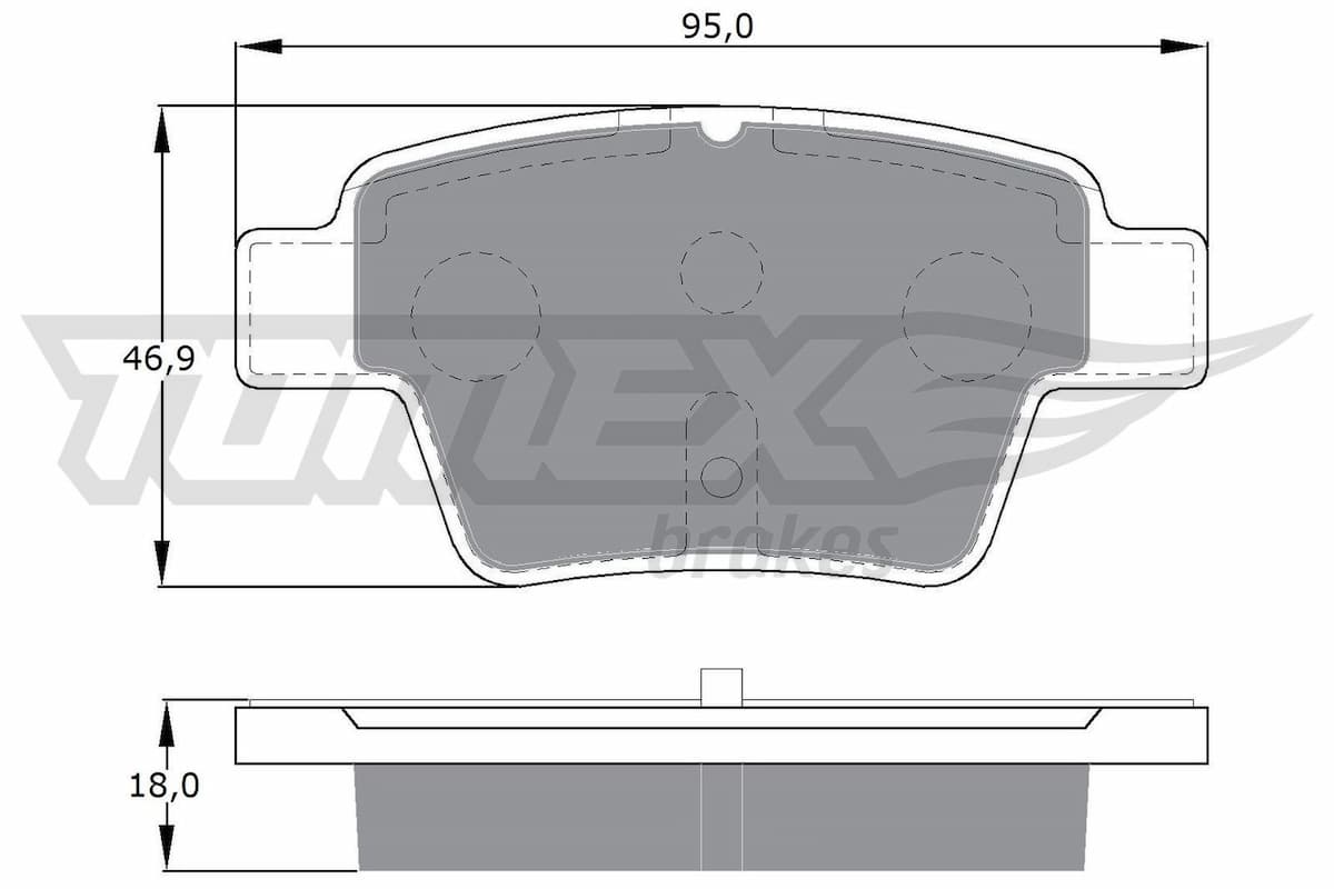 Bremžu uzliku kompl., Disku bremzes TOMEX Brakes TX 14-65 1