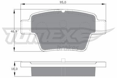 Bremžu uzliku kompl., Disku bremzes TOMEX Brakes TX 14-65 1