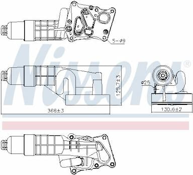 Eļļas radiators, Motoreļļa NISSENS 91197 5