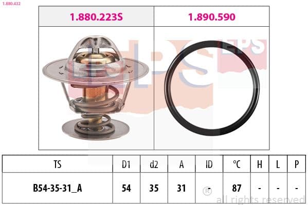 Termostats, Dzesēšanas šķidrums EPS 1.880.432 1