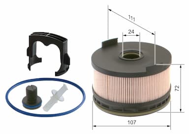 Degvielas filtrs BOSCH F 026 402 262 5