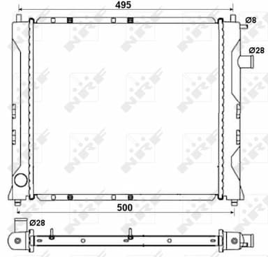 Radiators, Motora dzesēšanas sistēma NRF 58107A 1