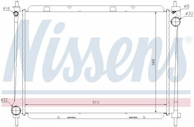 Radiators, Motora dzesēšanas sistēma NISSENS 68722 5