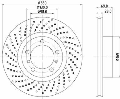 Bremžu diski HELLA 8DD 355 125-021 4