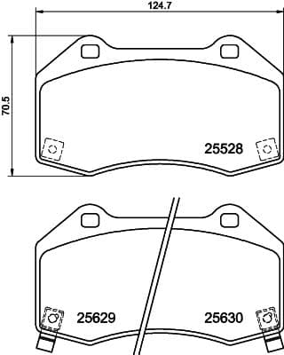 Bremžu uzliku kompl., Disku bremzes HELLA 8DB 355 025-891 1