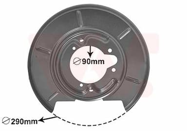 Dubļu sargs, Bremžu disks VAN WEZEL 0620374 1