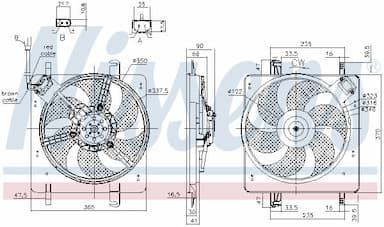 Ventilators, Motora dzesēšanas sistēma NISSENS 85835 6