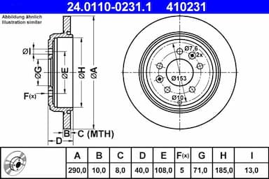 Bremžu diski ATE 24.0110-0231.1 1