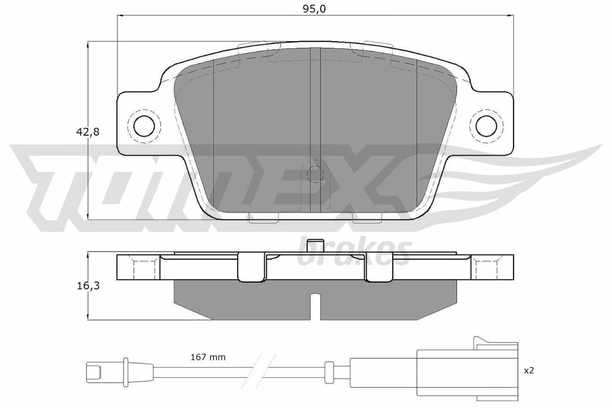 Bremžu uzliku kompl., Disku bremzes TOMEX Brakes TX 12-511 1