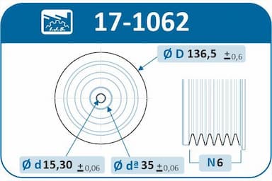 Piedziņas skriemelis, Kloķvārpsta IJS GROUP 17-1062 2