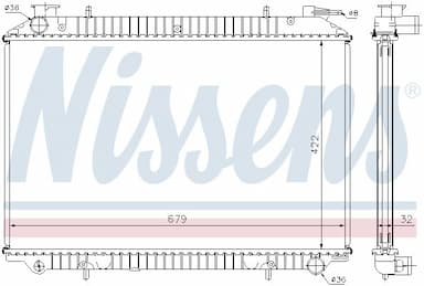 Radiators, Motora dzesēšanas sistēma NISSENS 62908A 5