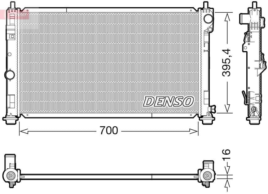 Radiators, Motora dzesēšanas sistēma DENSO DRM06039 1