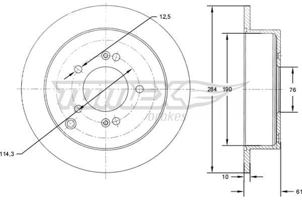 Bremžu diski TOMEX Brakes TX 71-49 1