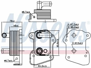 Eļļas radiators, Motoreļļa NISSENS 90977 7