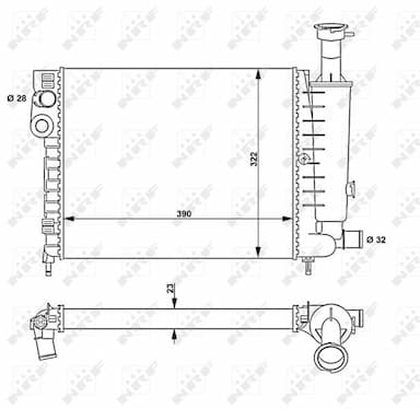 Radiators, Motora dzesēšanas sistēma NRF 58814 4