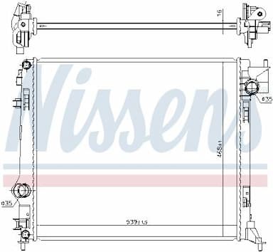 Radiators, Motora dzesēšanas sistēma NISSENS 637663 5