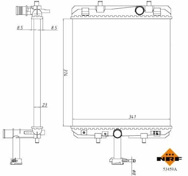 Radiators, Motora dzesēšanas sistēma NRF 53459A 1