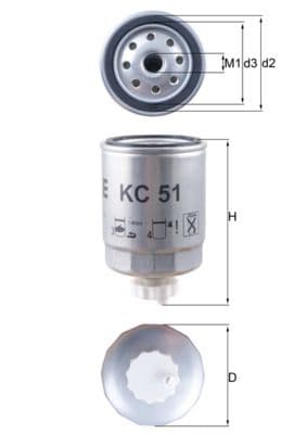 Degvielas filtrs KNECHT KC 51 1