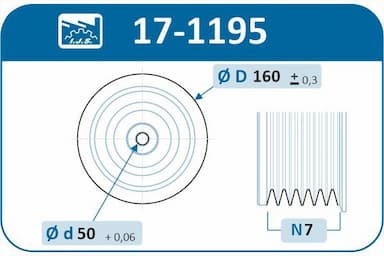 Piedziņas skriemelis, Kloķvārpsta IJS GROUP 17-1195 2