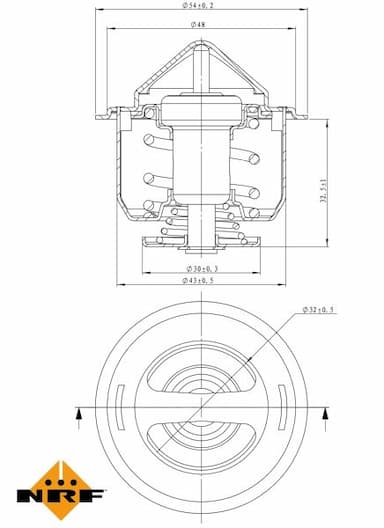 Termostats, Dzesēšanas šķidrums NRF 725148 5