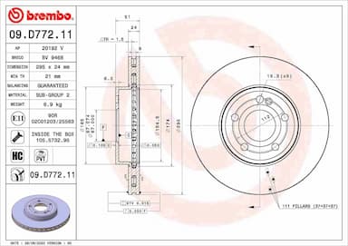 Bremžu diski BREMBO 09.D772.11 1